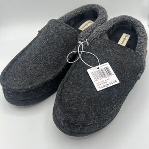 Dearfoams Men’s Slippers XL 13-14 Total Comfort Memory Foam Black NWOB